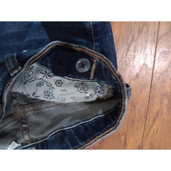 True Craft Flex Denim Blue Jeans Boys Size 12 Adjustable Waist Button Close - Picture 5 of 5